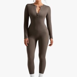 NEW Brown Long Sleeve Jumpsuit